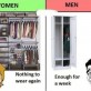 Women vs. Men Wardrobe