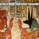 The First High-Five Ever Recorded