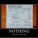 Nothing is expensive these days…