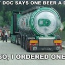 One beer a day
