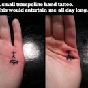 Trampoline hand tattoo