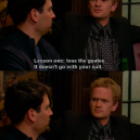 Barney teaching Ted how to live