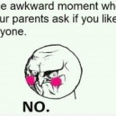 The awkward moment…