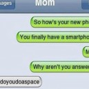 Mom gets a new smartphone