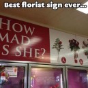 Best Florist Sign Ever
