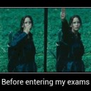 Before entering the exams