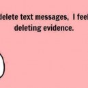 Deleting text messages