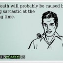 Being sarcastic