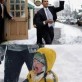 Obama in a snow fight