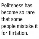 Rare politeness