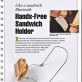 Hands free sandwich holder