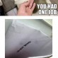 You had one job…