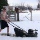 Just mowing the lawn