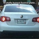 Honest license plate