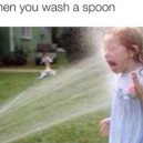 Waching a spoon