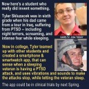 Help for PTSD attacks. Good work son!