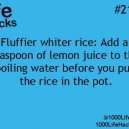 Life Hacks Fluffier White Rice