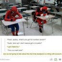 Deadpool And Spiderman Take A Test