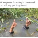 Drowning In Homework