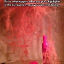 Putting a highlighter in the microwave