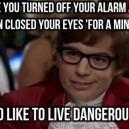 Turning off the alarm