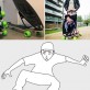 Skateboard with baby stroller