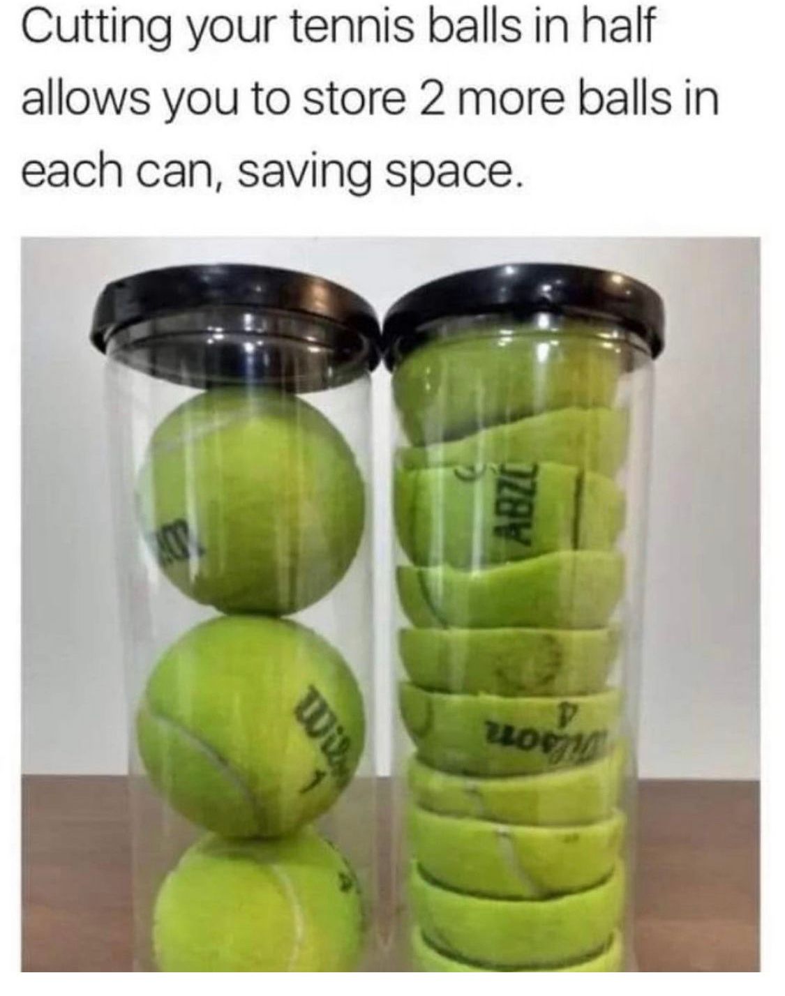Cutting Your Tennis Balls In Half